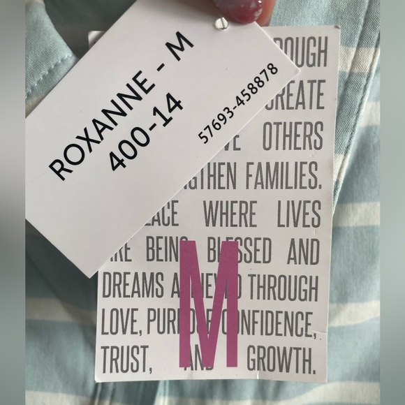 Lularoe Striped Roxanne Shirt Sleeveless Top - Picture 9 of 12